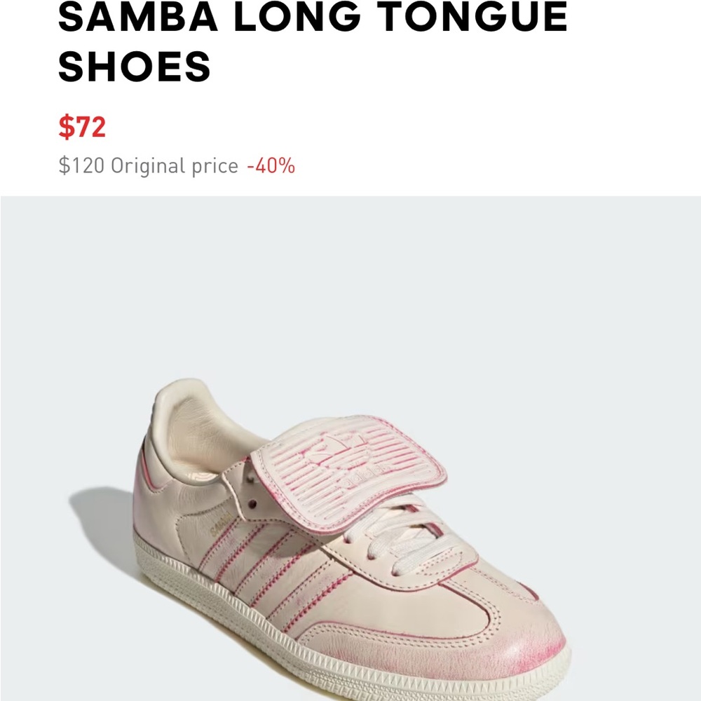 Adidas Kids Cream and Pink Sneakers